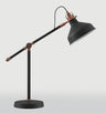 BEL6177 Belel 36cm Adjustable Table Lamp 1 Light in a Graphite/Copper/White Finish