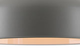 BEL7107 Belel Medium Pendant 1 Light in a Sand Grey/Copper/White Finish