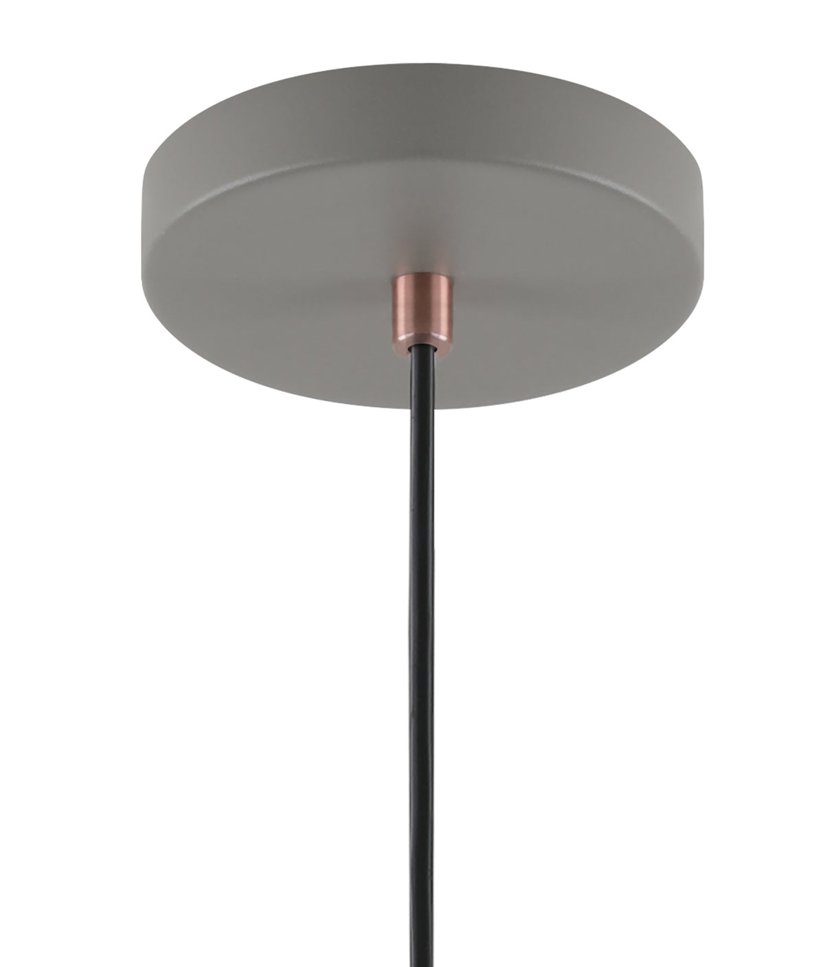 BEL7107 Belel Medium Pendant 1 Light in a Sand Grey/Copper/White Finish