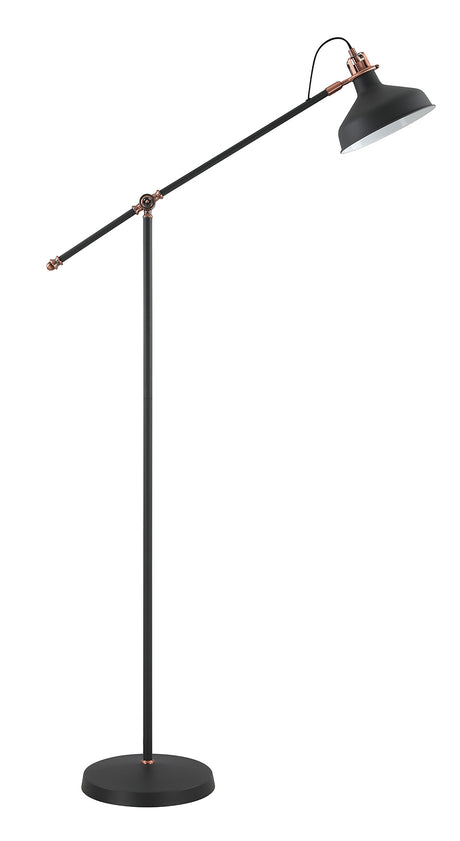 BEL7177 Belel 154cm Adjustable Floor Lamp 1 Light in a Graphite/Copper/White Finish