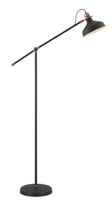 BEL7177 Belel 154cm Adjustable Floor Lamp 1 Light in a Graphite/Copper/White Finish