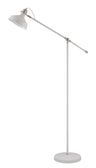 BEL9007 Belel 154cm Adjustable Floor Lamp 1 Light in a Sand White/Satin Nickel/White Finish