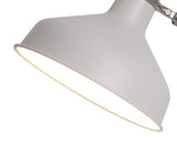 BEL9007 Belel 154cm Adjustable Floor Lamp 1 Light in a Sand White/Satin Nickel/White Finish