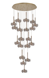 BOS0651 Bosona 19 Light Ceiling Pendant French Gold