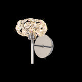 BOS1050 Bosona 1 Light Switched Wall Light in a Polished Chrome and Clear Crystal