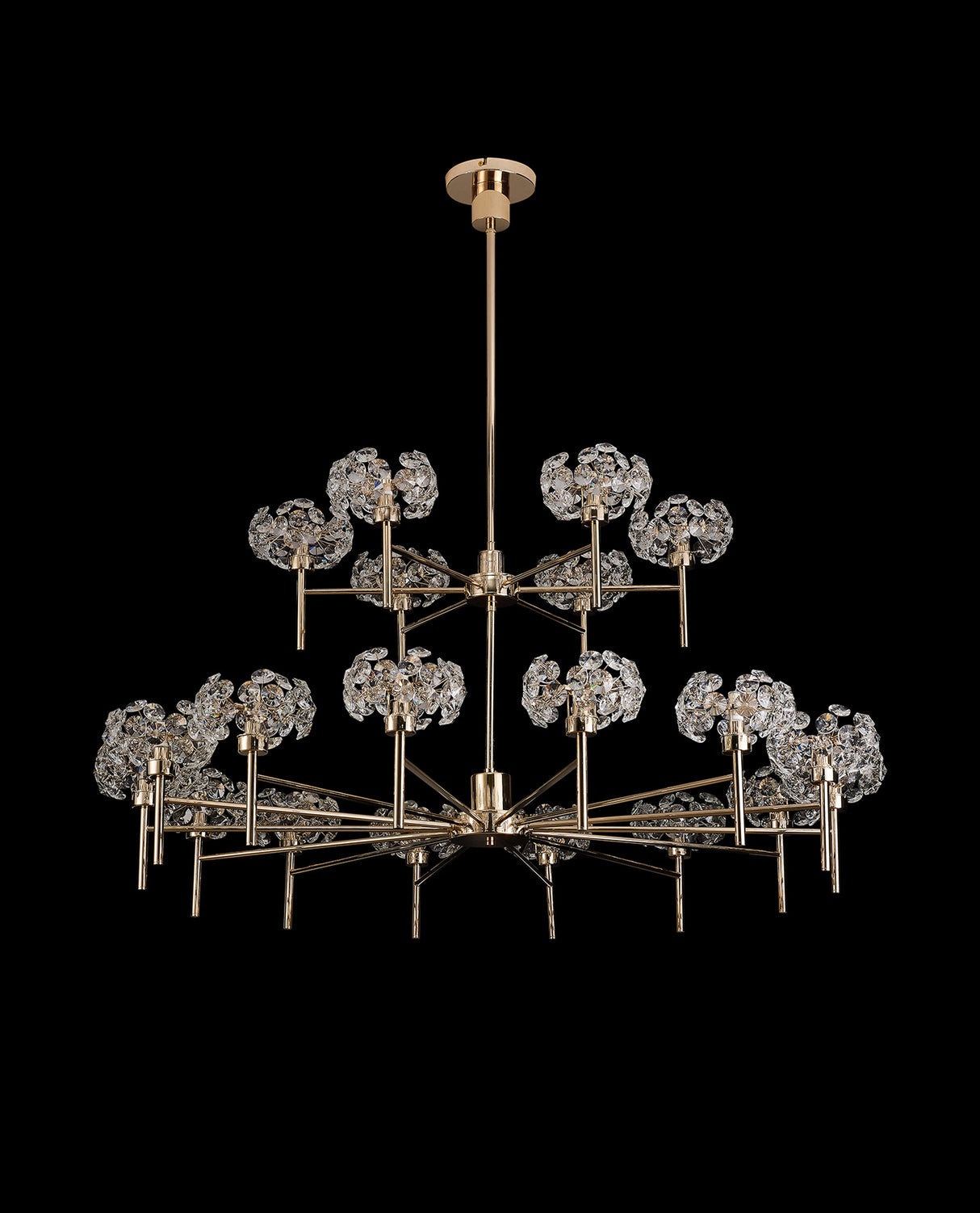 BOS1090 Bosona 20 Light 2 Tier Chandelier French Gold