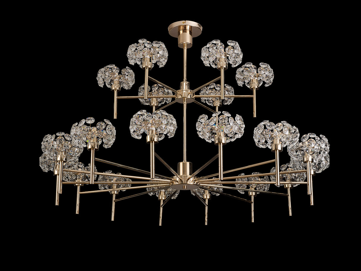 BOS1090 Bosona 20 Light 2 Tier Chandelier French Gold