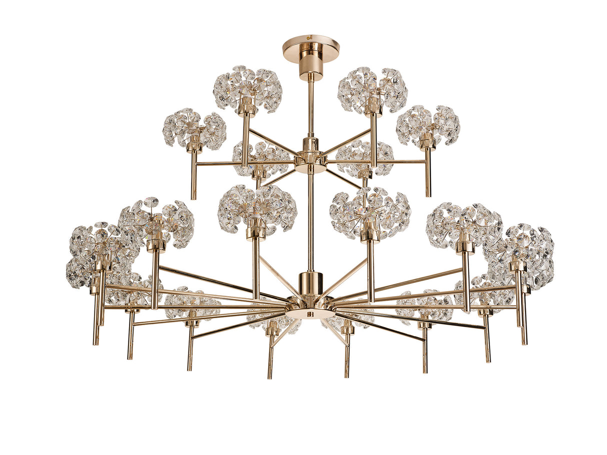 BOS1090 Bosona 20 Light 2 Tier Chandelier French Gold