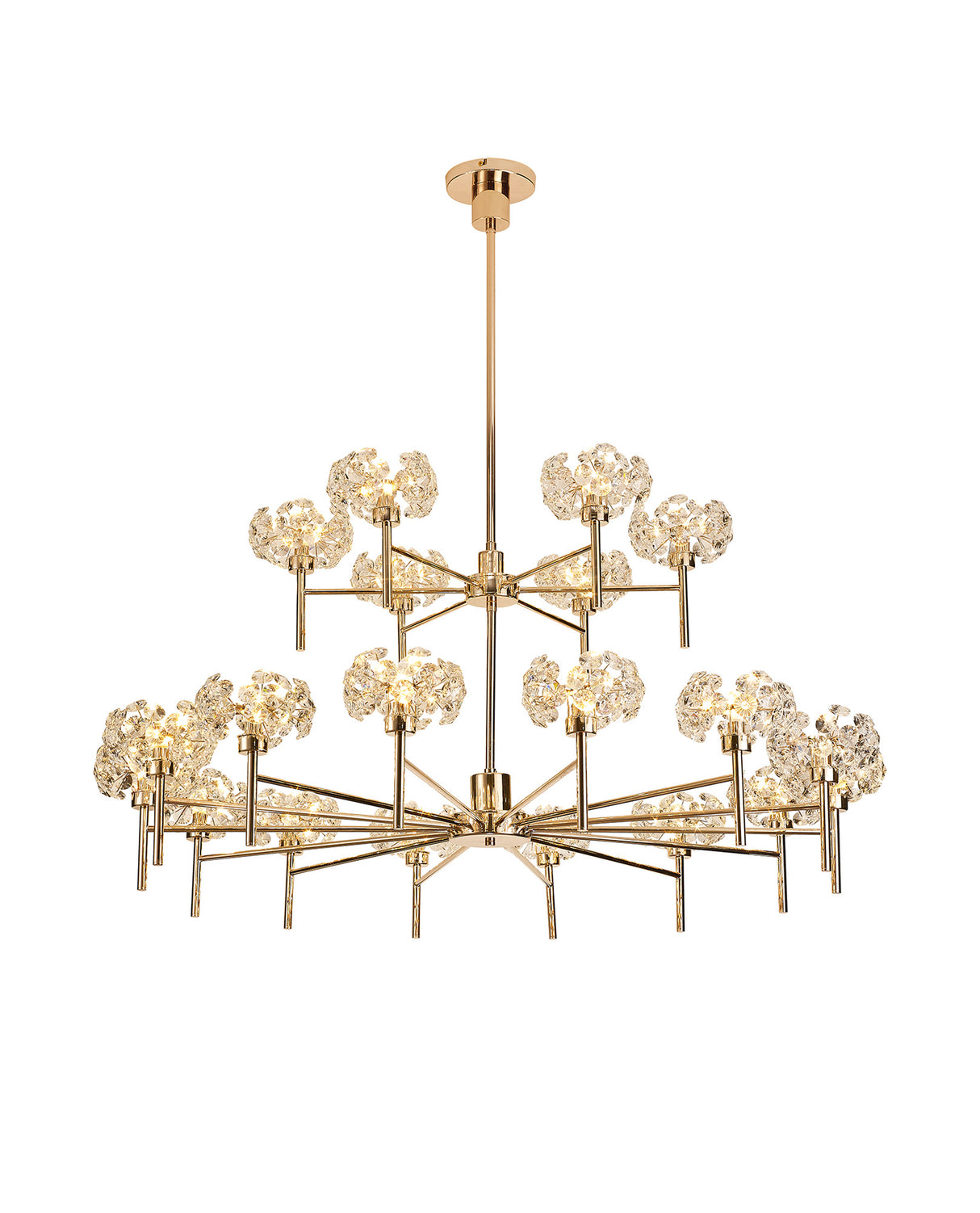 BOS1090 Bosona 20 Light 2 Tier Chandelier French Gold