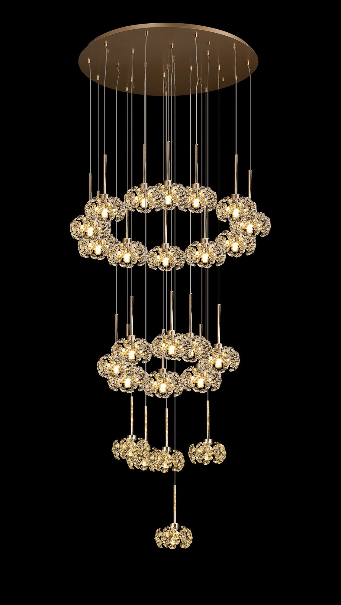 BOS1631 Bosona 24 Light Ceiling Pendant French Gold