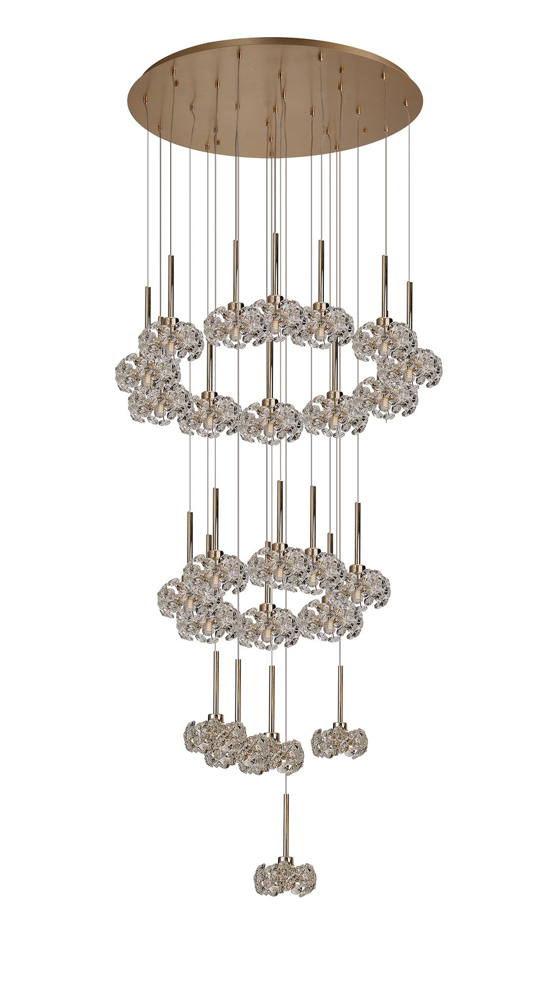 BOS1631 Bosona 24 Light Ceiling Pendant French Gold