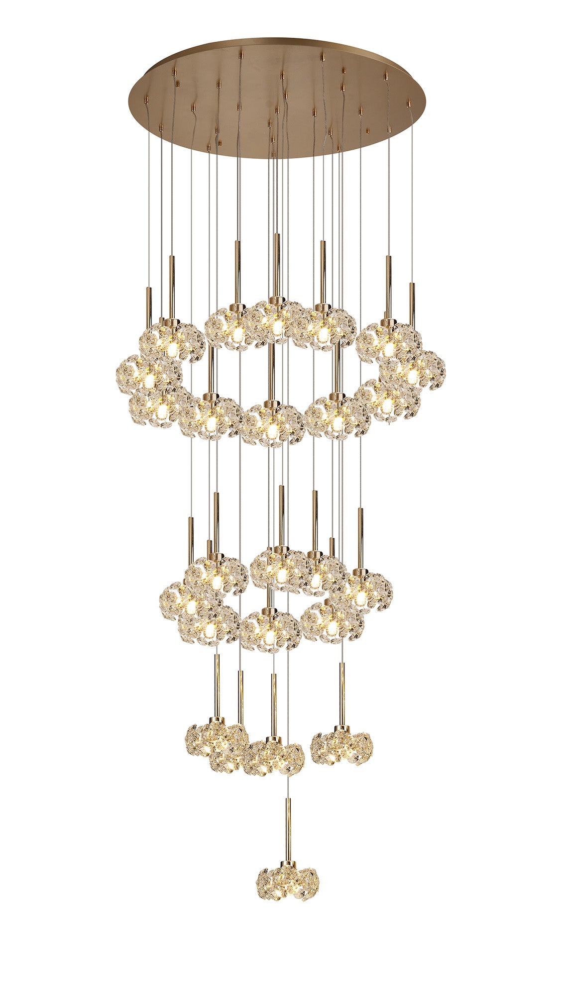 BOS1631 Bosona 24 Light Ceiling Pendant French Gold