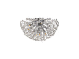 BOS1799 Bosona 11 Light Semi Flush Crystal Ceiling Light Polished Chrome