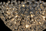 BOS1799 Bosona 11 Light Semi Flush Crystal Ceiling Light Polished Chrome