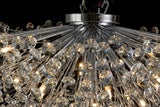 BOS1799 Bosona 11 Light Semi Flush Crystal Ceiling Light Polished Chrome