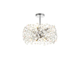 BOS2028 Bosona Pendant 8 Light Semi Flush Crystal Ceiling Light Polished Chrome