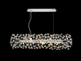 BOS2928 Bosona Pendant 10 Light In a Polished Chrome Finish and Clear Crystal