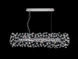 BOS2928 Bosona Pendant 10 Light In a Polished Chrome Finish and Clear Crystal