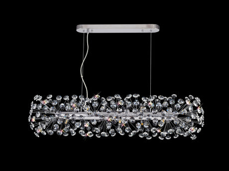 BOS2928 Bosona Pendant 10 Light In a Polished Chrome Finish and Clear Crystal