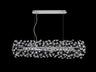 BOS2928 Bosona Pendant 10 Light In a Polished Chrome Finish and Clear Crystal