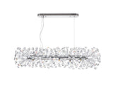 BOS2928 Bosona Pendant 10 Light In a Polished Chrome Finish and Clear Crystal