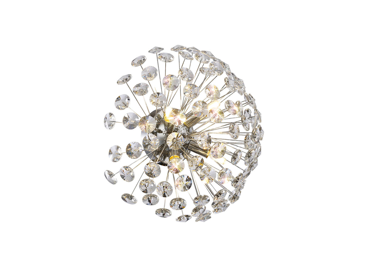 BOS2968 Bosona 4 Light Wall/Ceiling Light in a Polished Chrome Finish and Clear Crystal