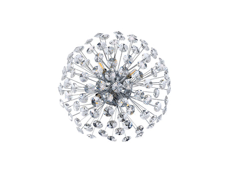 BOS2968 Bosona 4 Light Wall/Ceiling Light in a Polished Chrome Finish and Clear Crystal