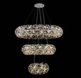 BOS3028 Bosona 74 Light 3 Tier Crystal Ceiling Pendant Polished Chrome