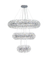 BOS3028 Bosona 74 Light 3 Tier Crystal Ceiling Pendant Polished Chrome