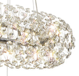 BOS3028 Bosona 74 Light 3 Tier Crystal Ceiling Pendant Polished Chrome