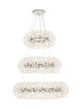 BOS3248 Bosona 58 Light 3 Tier Ceiling Pendant Polished Chrome