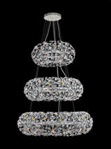 BOS3248 Bosona 58 Light 3 Tier Ceiling Pendant Polished Chrome