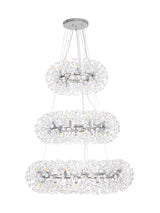 BOS3248 Bosona 58 Light 3 Tier Ceiling Pendant Polished Chrome