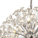 BOS4799 Bosona Pendant 12 Light Crystal Ceiling Pendant Polished Chrome