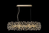 BOS4928 Bosona Pendant 10 Light in a French Gold Finish and Clear Crystal