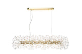 BOS4928 Bosona Pendant 10 Light in a French Gold Finish and Clear Crystal