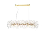 BOS4928 Bosona Pendant 10 Light in a French Gold Finish and Clear Crystal