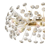 BOS4928 Bosona Pendant 10 Light in a French Gold Finish and Clear Crystal