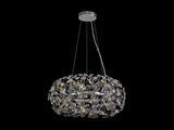 BOS4937 Bosona Pendant 12 Light in a Polished Chrome Finish and Clear Crystal