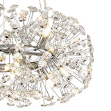 BOS4937 Bosona Pendant 12 Light in a Polished Chrome Finish and Clear Crystal