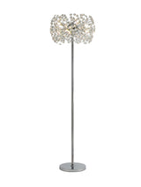 BOS5028 Bosona Floor Lamp 8 Light in a Polished Chrome Finish and Clear Crystal