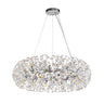 BOS5937 Bosona Pendant 20 Light in a Polished Chrome Finish and Clear Crystal