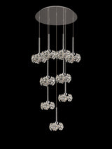 BOS6451 Bosona 9 Light Ceiling Pendant Polished Chrome