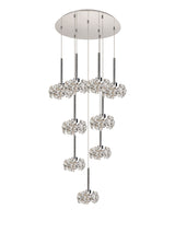 BOS6451 Bosona 9 Light Ceiling Pendant Polished Chrome