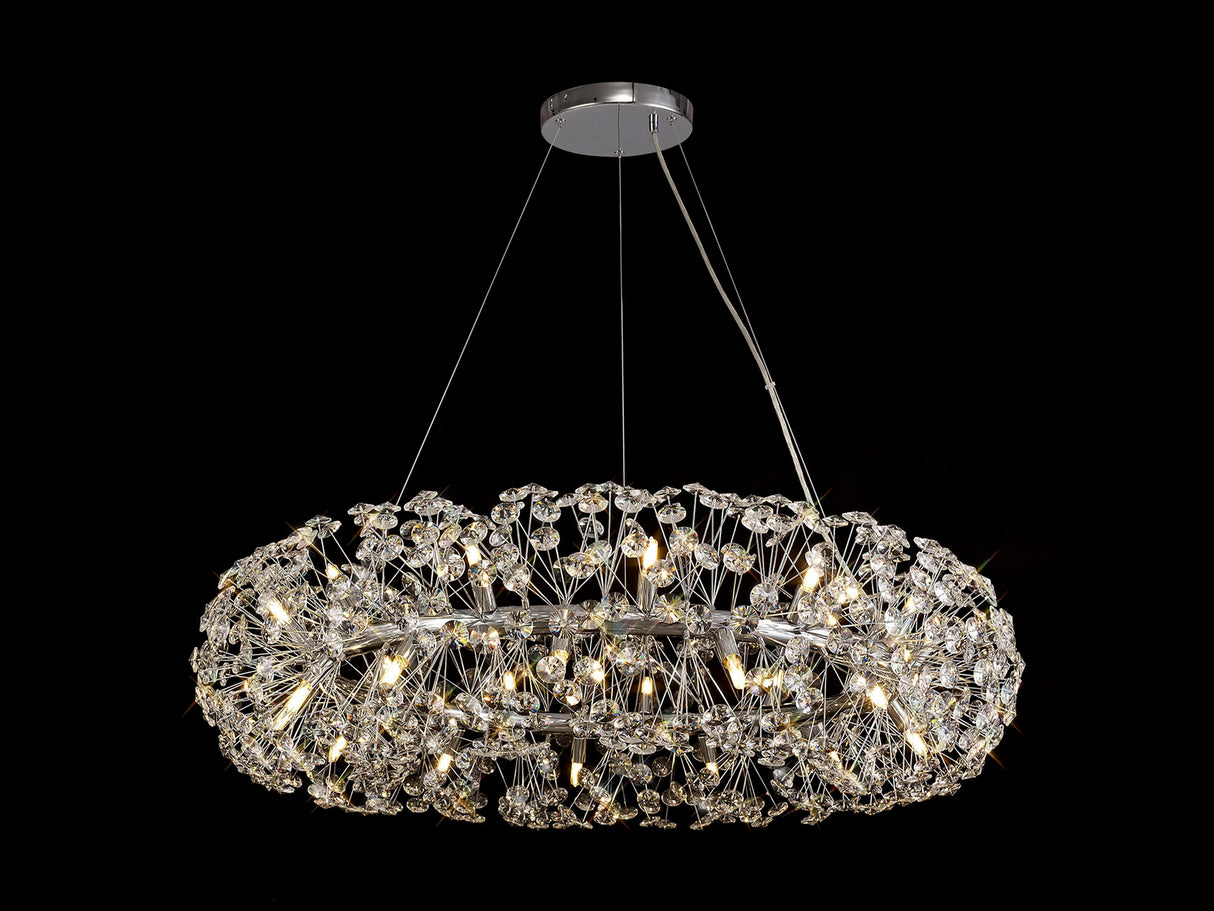 BOS6937 Bosona Pendant 26 Light in a Polished Chrome Finish and Clear Crystal