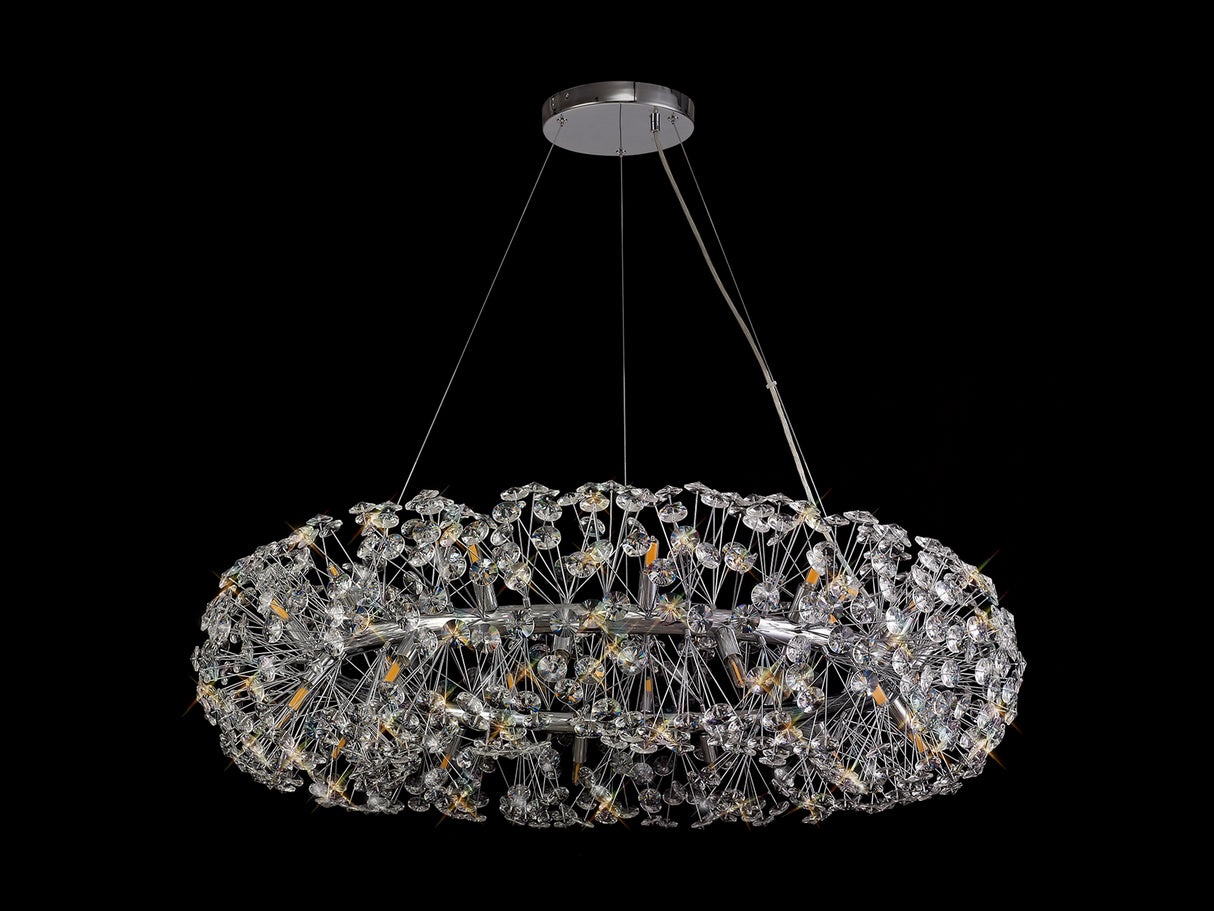 BOS6937 Bosona Pendant 26 Light in a Polished Chrome Finish and Clear Crystal