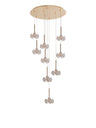 BOS7451 Bosona 9 Light Ceiling Pendant French Gold