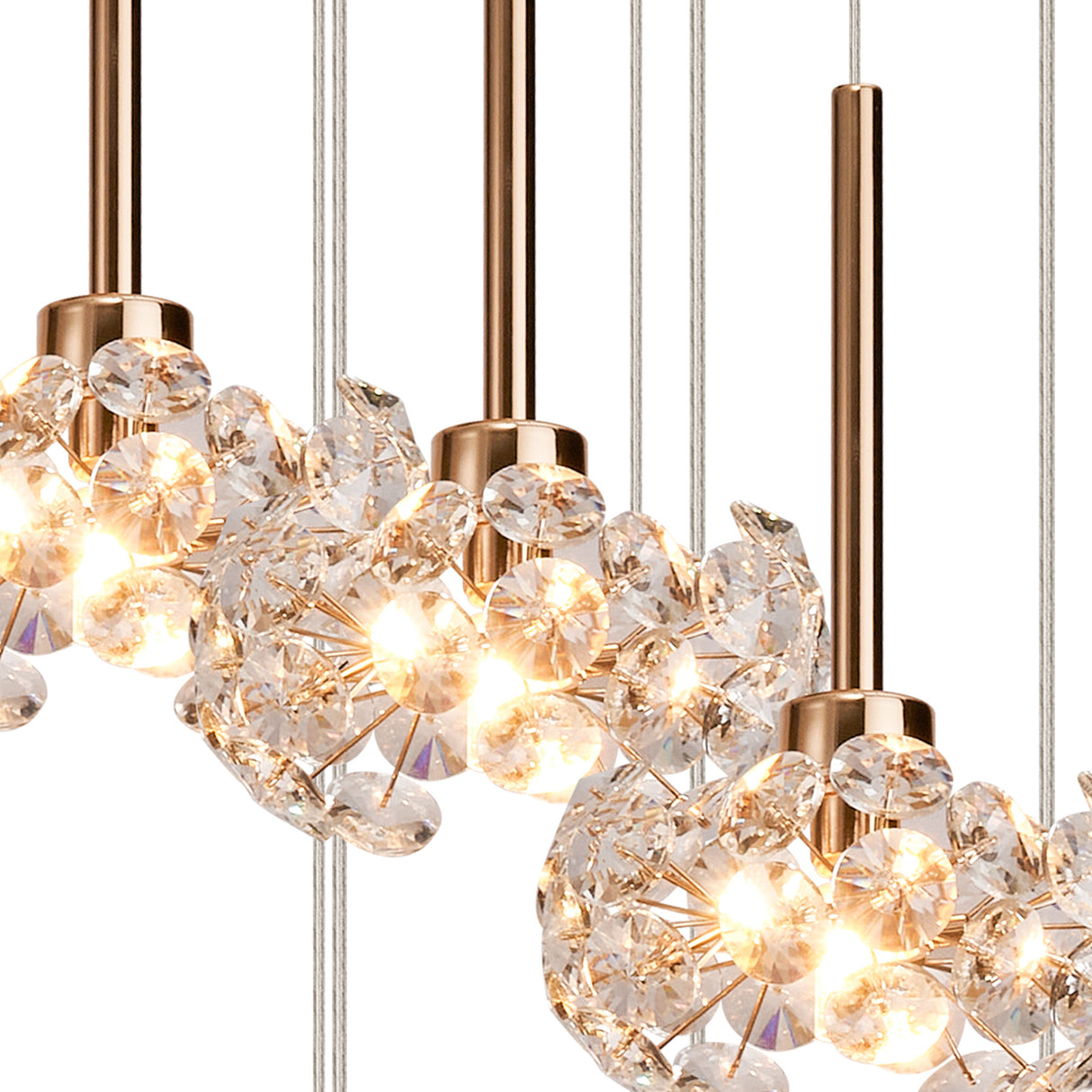 BOS7451 Bosona 9 Light Ceiling Pendant French Gold