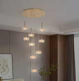 BOS7451 Bosona 9 Light Ceiling Pendant French Gold