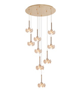 BOS7451 Bosona 9 Light Ceiling Pendant French Gold